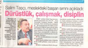 SABAH SALİM TAŞCI MESLEKTEKİ BAŞARI SIRRINI AÇIKLADI 06.02.2009
